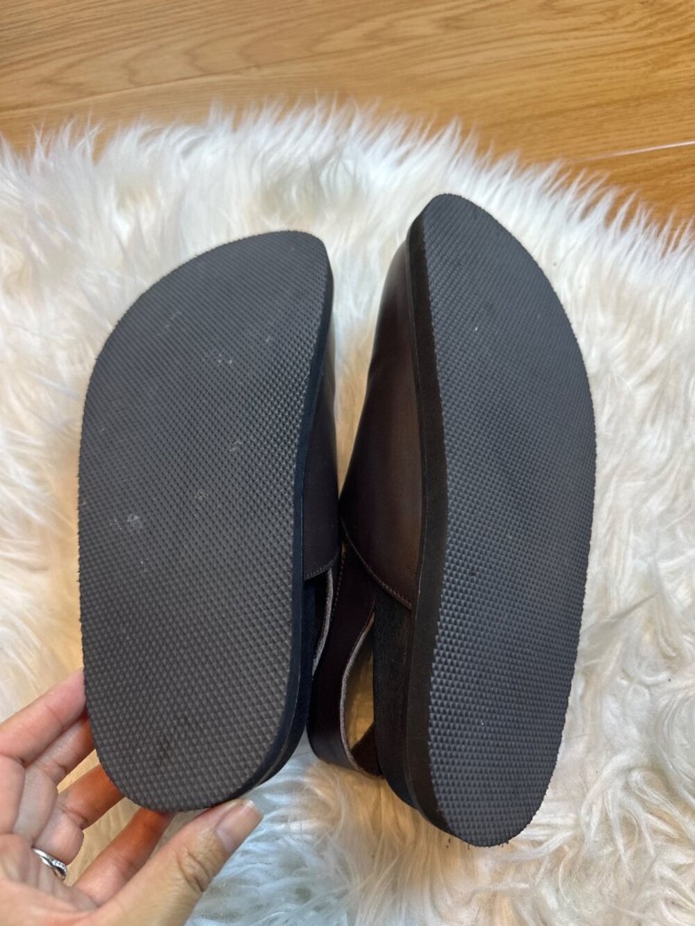 Pilcro Leather Mule Clogs Brown Size 36 Slip-On Back Strap Minimalist Boho - Picture 5 of 10